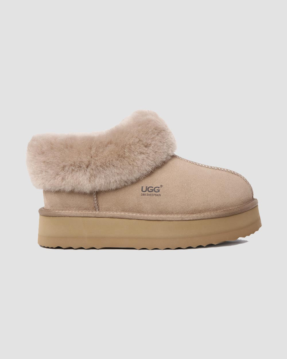 Platinum Platform Ugg Slippers