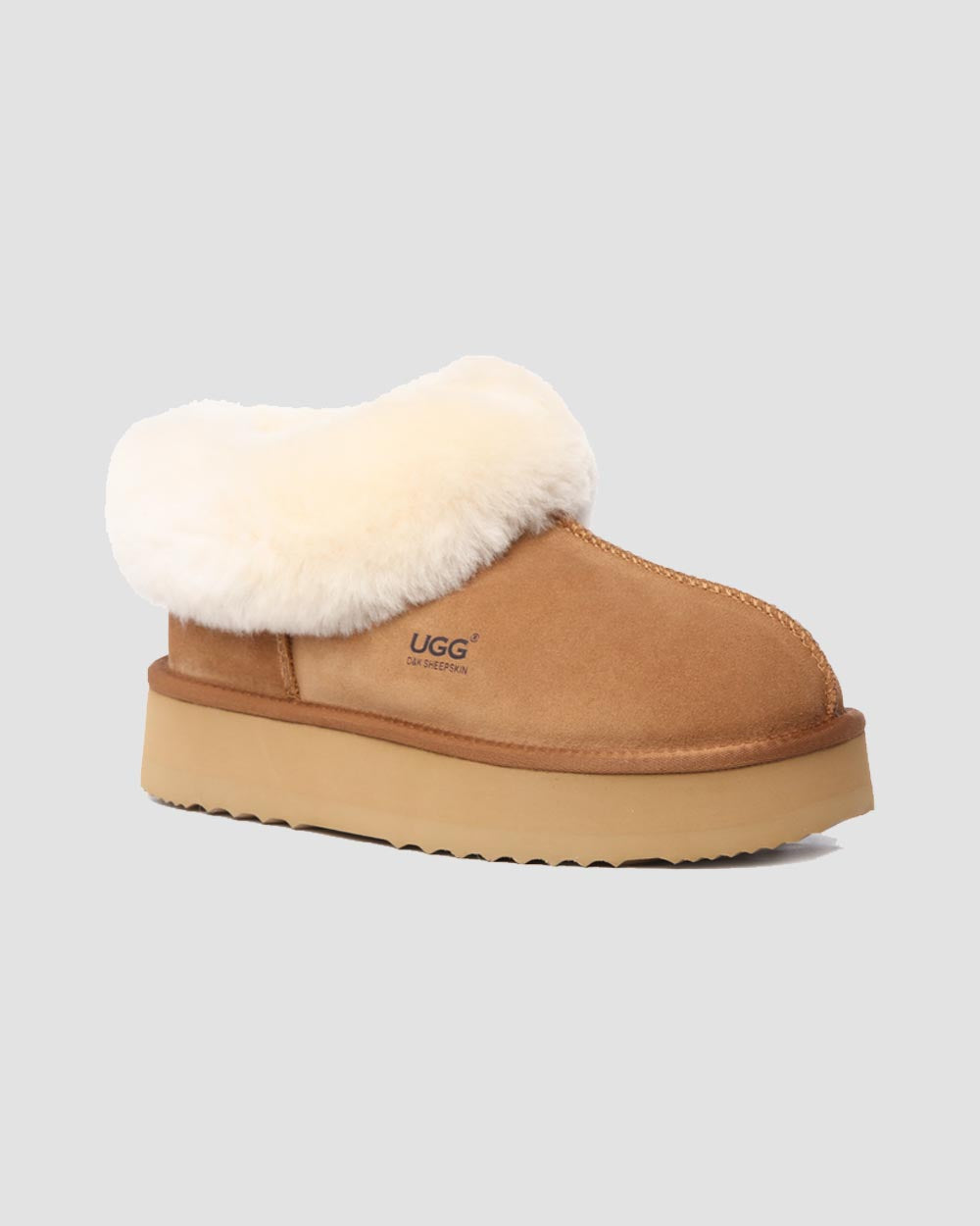 Platinum Platform Ugg Slippers